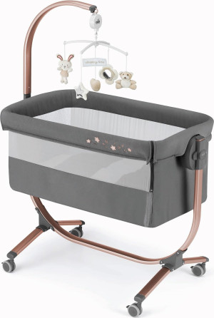 cam 925 T163 Lettino Neonato Fianco Letto Per Co-Sleeping Con Ruote Colore Antracite - Cullami