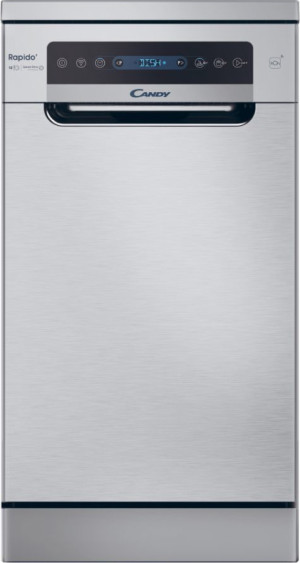Candy Cf0c7sb0fx Lavastoviglie Slim 10 Coperti Classe C Libera Installazione 45 Cm Colore Inox Rapido - Cf0c7sb0fx