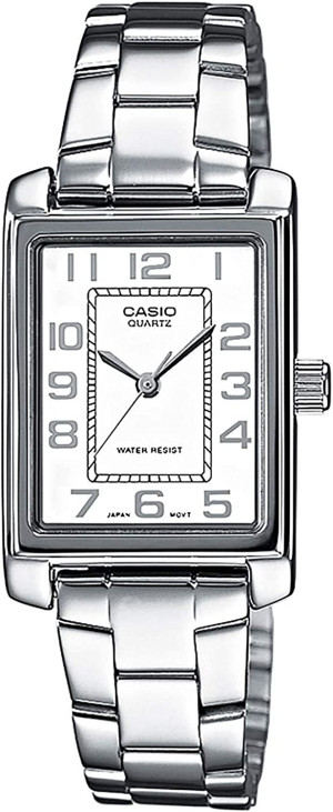 Casio Ltp-1234pd-7bef Orologio Donna Analogico Con Cassa In Ottone E Cinturino In Acciaio Inox Colore Acciaio - Ltp-1234pd-7bef Collection Women