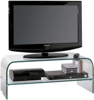 ciatti Glass 110 Supporto Per Televisori In Cristallo 110x40x40 Cm Peso Massimo 40 Kg Con 2 Ripiani - Glass 110