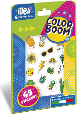 clementoni 18698 Color Boom Stickers Colorati Con Decorazioni Adesive Gioco Creativo Per Bambini Da 6+ Anni - 18698