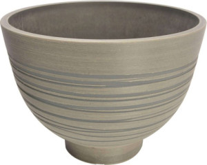 vivagarden Va801009-Antr Vaso Piccolo Narciso In Alluminio E Fibra Sintetica Cm Ø 25x18,5 Colore Antracite - Va801009-Antr