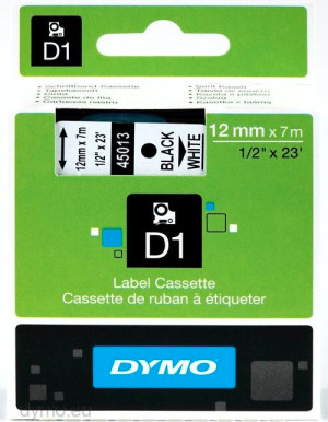 Dymo S0720530a Nastro D1 12mmx7m Nero/bianc - S0720530