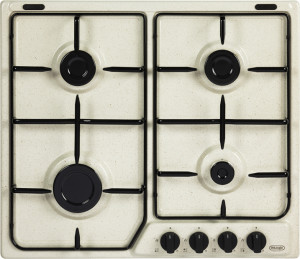 DeLonghi Sf 46 Asv Sf 46 Asv Piano Cottura 4 Fuochi A Gas 60 Cm Colore Sabbia