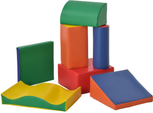 dechome 06a809f Set 7 Blocchi Di Costruzioni Morbide Per Bambini 1-3 Anni Per Casa E Scuola Multicolore - 06a809f