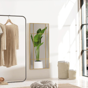dechome 1gdw54f Specchio Da Parete Contemporary Luxury In Metallo 110x50 Cm Colore Oro