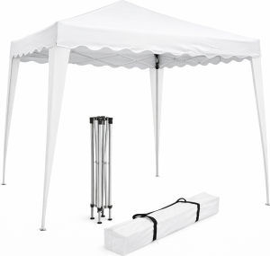 vivagarden Camel32wh Gazebo Da Giardino 3x2 Mt Pieghevole In Acciaio/tessuto Colore Bianco