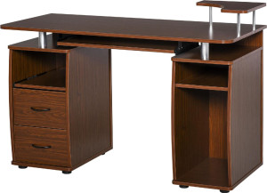 dechome 925511v51 Scrivania Ufficio Moderna Con Cassettiera E Ripiano Estraibile Dimensioni 120x55x85 Cm Colore Marrone