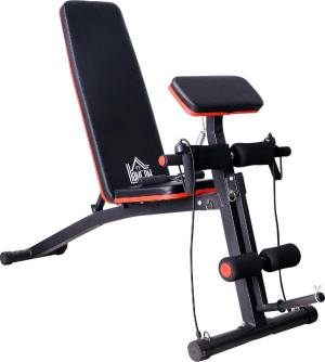 dechome A5106d Panca Multifunzionale Regolabile Per Bilanciere Addominali Dorsali Manubri Elastici Per Allenamento Completo - A5106d