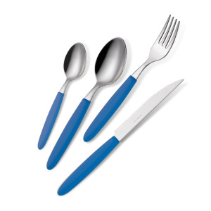 dechome Barf24lig285 Set Posate 24 Pezzi Colore Blu - Barf24lig285