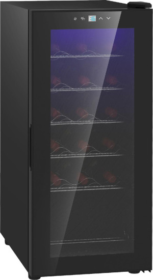 dechome Bka486f Cantinetta Vino 18 Bottiglie Con Display Digitale, Luce Led E Controllo Temperatura Colore Nero - Bka486f