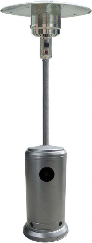 dechome Bq804094-Lgre Stufa A Gas Per Bombola Gpl Da Esterno Infrarossi Fungo Riscaldante Potenza 13 Kw Ø 46 X 86 H Colore Grigio Chiaro -