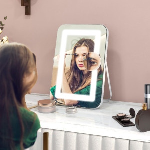 dechome Wta836f Specchio Con Luce Led Specchio Ingranditore Da Trucco Presa Usb Colore Bianco - Wta836f