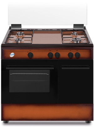 ducati Sd490gb Cucina A Gas 4 Fuochi Forno A Gas Larghezza X Profondità 90x60 Cm Vano Portabombola Colore Marrone Sfumato - Sd490gb