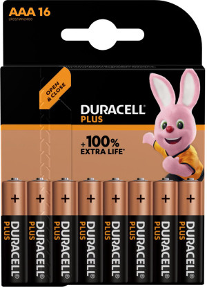 Duracell Plusaaab16x10 Batterie Aaa Confezione Da 16 Pezzi - Plusaaab16x10