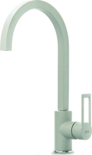 elleci Mgkbri68 Rubinetto Cucina Miscelatore Monocomando Canna Girevole Alta In Granitek Colore Bianco Titano G68 - Mgkbri68 Bridge