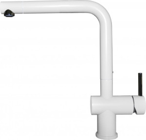 elleci Mkkstr96 Rubinetto Cucina Miscelatore Lavello Monocomando A Canna Alta In Keratek Colore Bianco K96 - Mkkstr96 Stream