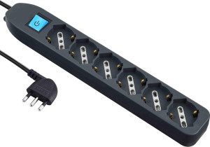 electraline 62074 Ciabatta Elettrica Multipresa 6 Posti Colore Nero - 62074