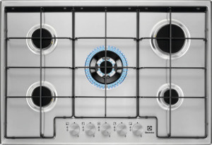 Electrolux Egs7534x Egs7534x Serie 300 Slim Line Piano Cottura 5 Fuochi A Gas 75 Cm (1 Bruciatore Wok) Colore Inox