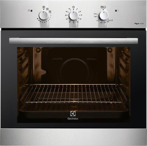 Electrolux F 13 Gx Forno A Gas Da Incasso Ventilato Multifunzione Con Grill 69 Litri 60 Cm Classe A+ Colore Nero E Acciaio Inox - F 13 Gx Serie Quadro