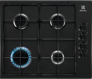 Electrolux Kgs6404b Piano Cottura 4 Fuochi A Gas Larghezza 59 Cm Colore Nero - Kgs6404b Serie 300 Slim Side Control