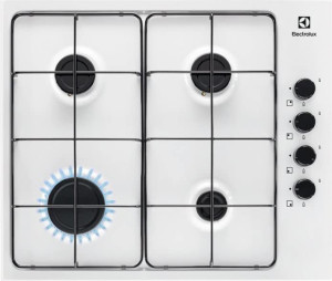 Electrolux Kgs6404w Piano Cottura 4 Fuochi A Gas Da Incasso Larghezza 60 Cm Colore Bianco - Kgs6404w