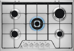 Electrolux Kgs7534sx Kgs7534sx Piano Cottura 5 Fuochi A Gas 75 Cm (1 Bruciatore Wok) Colore Inox