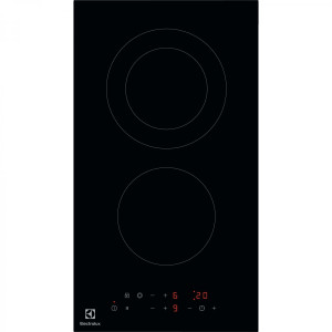 Electrolux Lhr3233ck Piano Cottura Elettrico 2 Fuochi Larghezza 29 Cm In Vetroceramica Colore Nero - Lhr3233ck