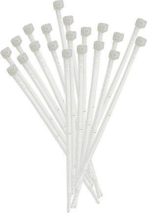 elematic 5229e Fascette Plastica Fascette Di Cablaggio In Poliammide 6.6 450x7.5 Mm Confezione 100 Pezzi Colore Bianco - 5229e