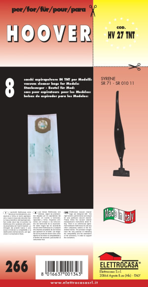 elettrocasa Hv27tnt Outlet - Sacchetti Aspirapolvere Hoover Syrene Confezione 6 Pezzi - Hv27tnt