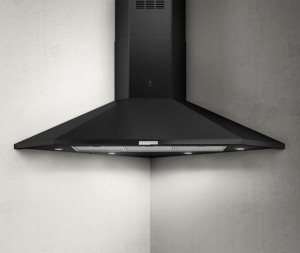 elica Prf0127462a Cappa Cucina Filtrante Ad Angolo Larghezza 100 Cm Classe A Colore Nero - Prf0127462a Acuta Bl/f/100