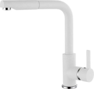 elleci Mgkc0268 Rubinetto Cucina Miscelatore Con Doccetta Estraibile Monocomando Colore Bianco - Mgkc0268