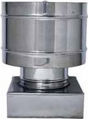 europrofil Fumacc370x370 Fumaiolo Cappello A Botte In Acciaio Inox Terminale Antivento Attacco Quadrato Dimensioni 37x37 Cm Adatto A Stufe E Camini -