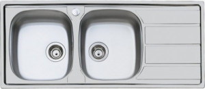 foster 1812562 Lavello Cucina 2 Vasche Incasso Con Gocciolatoio Dx Larghezza 116 Cm Materiale Acciaio Inox Finitura Spazzolata - 1812562