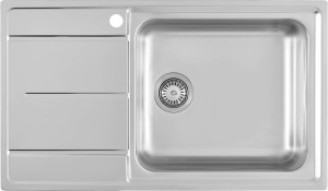 foster 3218 001 Lavello Cucina 1 Vasca Da Incasso Con Gocciolatoio Sx Larghezza 86 Cm Materiale Acciaio Inox Finitura Spazzolato - 3218 001 Serie Evo
