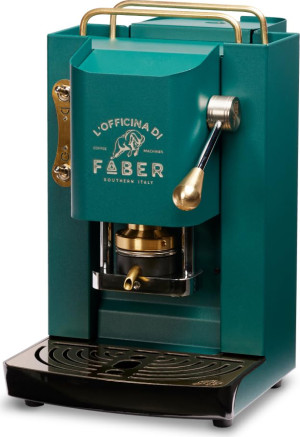 faber coffee Probritishott Pro Deluxe - Macchina Caffé A Cialde Espresso Colore British Green Ottone - Probritishbasott