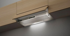 faber 315.0547.815 Cappa Cucina Aspirante Sottopensile Incasso Larghezza 90 Cm Profondità 30 Cm Colore Grigio Chiaro (Senza Frontalino) - 315.0547.815