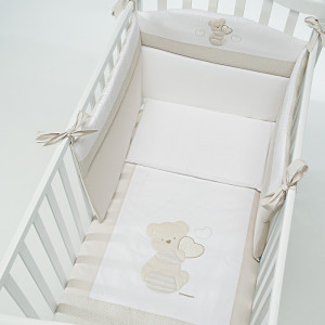 Foppapedretti 279174 Piumone Lettino Set 3 Pezzi Dolcecuore Colore Beige - 279174