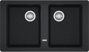 Franke 114.0641.232 Lavello Cucina 2 Vasche Incasso Larghezza 86 Cm Materiale Fragranite Finitura Nero - 114.0641.232 Bsg 620