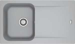 Franke 143.0653.589 Lavello Cucina 1 Vasca Da Incasso Con Gocciolatoio Reversibile Larghezza 86 Cm Materiale Fragranite Colore Grigio - 143.0653.589