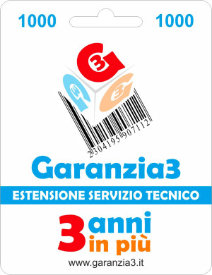 garanzia 3 Extgar2 Estensione Del Servizio Tecnico Fino A 1.000,00 Euro - Garanzia3