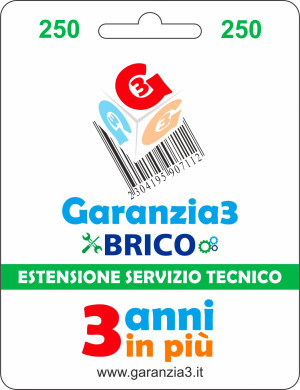 garanzia 3 Extgarbrico250 Brico - Estensione Del Servizio Tecnico Fino A 250,00 Euro - Garanzia3