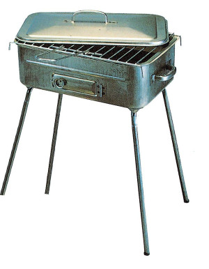 giardini del re Fornacetta Barbecue A Carbonella Carbone Bbq Da Giardino Portatile Da Esterno In Acciaio 25x36 Cm Con Gambe Pieghevoli - Fornacetta