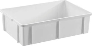 giganplast 1875m2/bi Cesta Per Alimenti 60x40x11h Cm Colore Bianco - 1875m2/bi Trasport