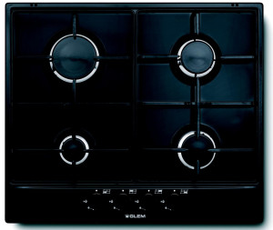 glem gas Gt64bk Gt64bk Piano Cottura 4 Fuochi A Gas 60 Cm Colore Nero