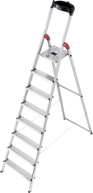 hailo 8160-801 Scala Alluminio 8 Gradini Domestica H 345 Cm - 8160-801 - L60
