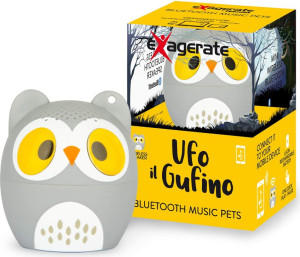 Hamlet Xbtpet-Owl Cassa Bluetooth Speaker Portatile Altoparlante Wireless Batteria 3,7 Volt Colore Grigio Fantasia Gufo - Xbtpet-Owl