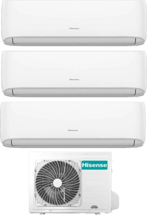 Hisense Cf25/25/25yr4bg+3amw62u4rjc Climatizzatore Trial Split Inverter 9000+9000+9000 Btu /h Condizionatore Con Pompa Di Calore Classe A++/a+ Gas R32