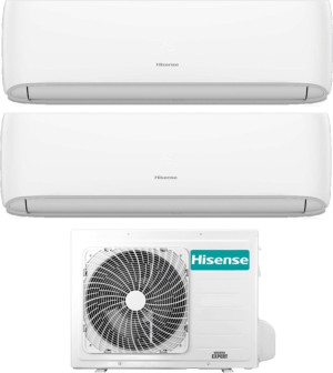 Hisense Cf35/35mr0bg+2amw52u4rxc Climatizzatore Dual Split Inverter 12000+12000 Btu /h Condizionatore Con Pompa Di Calore Classe A++/a+ Gas R32 Wifi