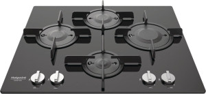 Ariston Ftghg 641 D/ha(Bk) Ftghg 641 D/ha(Bk) Piano Cottura 4 Fuochi A Gas 60 Cm (Bruciatore Direct Flame) Colore Nero
